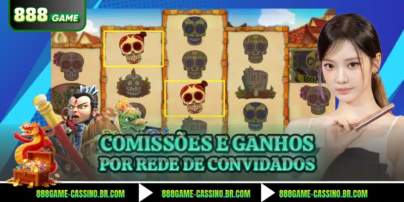 Comissões e ganhos por rede de convidados