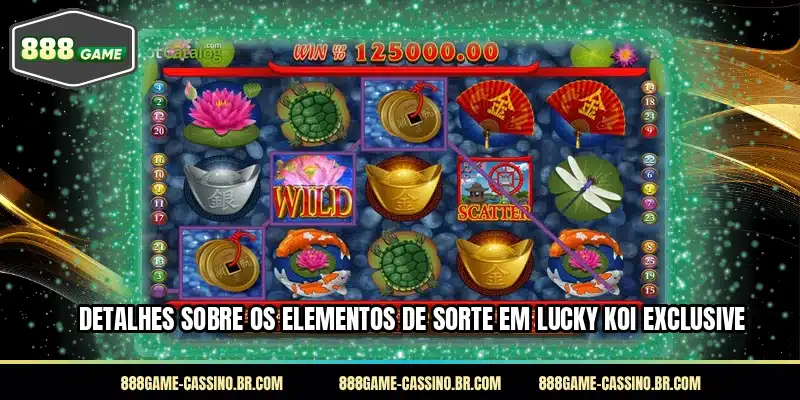 Detalhes sobre os elementos de sorte em Lucky Koi Exclusive
