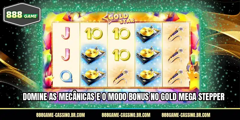 Domine as mecânicas e o modo bonus no Gold Mega Stepper