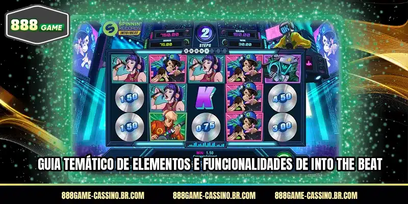 Guia temático de elementos e funcionalidades de Into the Beat