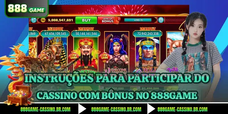 Instruções para participar do cassino com bônus no 888GAME