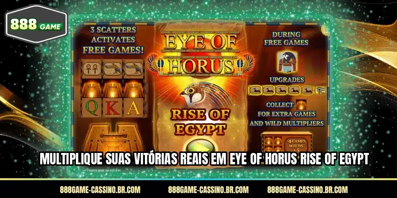 Multiplique suas vitórias reais em Eye of Horus Rise of Egypt